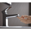 Hansgrohe Metropol robinet de lavabo WC 100 avec bonde push open avec saillie bec fixe 12,7 cm chrome noir brossé SW297551