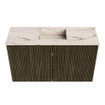 Mondiaz JOYA-DLUX 70cm toiletmeubel - kleur Shadow - Wastafel FAYE positie Midden 1 kraangat kleur Nata. SW1424947