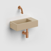 Clou Flush 3 lavabo 36x18cm sans trou de robinet à droite mat moutarde céramique SW795719