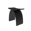 ZEZA Solid Tabouret de douche - 43x23,5x43 cm - solid surface - noir mat SW1182663