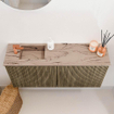 Mondiaz JOYA-DLUX 90cm meuble de toilette - couleur Dusk - Vasque FAYE position Gauche 1 trou de robinet couleur Arena. SW1425752