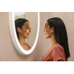 Hansgrohe Xarita Lite S Miroir - 90cm - rond - éclairage led - interrupteur mural - blanc mat SW1165045
