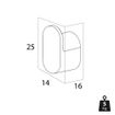 Tiger Cooper Crochet porte-serviettes petit (2 pièces) inox brossé SW771732