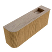 Mondiaz JOYA-DLUX 101.6cm toiletmeubel - ronding links kleur Oak - Wastafel FAYE positie Rechts 1 kraangat kleur Saba. SW1424218