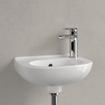 Villeroy & Boch O.novo Compact fontein 36x27,5cm met overloop en doortikbaar kraangat ceramic+ wit 0124117