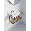 Riho Livit Tiny Fontaine - 1 trou de robinet à gauche - 41x20.5x10.5cm - céramique - marbre blanc SW1075280