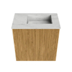 Mondiaz JOYA-DLUX Meuble de toilette 40cm - couleur Oak - Vasque FAYE position Droite Sans trou de robinet couleur Opalo SW1422104