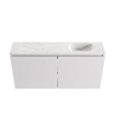 MONDIAZ TURE-DLUX Meuble toilette - 100cm - Cale - EDEN - vasque Ostra - position droite - 1 trou de robinet SW1104747