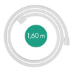 Hansgrohe Designflex textiel doucheslang 160cm mat wit SW918408