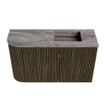 Mondiaz JOYA-DLUX Meuble de salle de bains 71,6cm - arrondi gauche couleur Shadow - Vasque FAYE position Droite 1 trou de robinet couleur Sombra. SW1425223