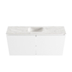 MONDIAZ TURE-DLUX Meuble WC 100 cm Talc. EDEN lavabo Ostra position milieu. Avec 1 trou de robinet. SW1104655