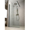 Plieger Panorama paroi de douche 6mm 88/90x200cm excl. barre murale incl. fixation noir/gris fumé SW207759