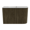 Mondiaz JOYA-DLUX 61.6cm toiletmeubel - ronding rechts kleur Shadow - Wastafel FAYE positie Links 1 kraangat kleur Opalo. SW1422915