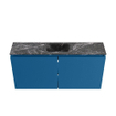 MONDIAZ TURE-DLUX Meuble toilette - 100cm - Jeans - EDEN - vasque Lava - position centrale - sans trou de robinet SW1103868