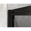 FugaFlow Efficiente Vetro Porte de douche - 90x200cm - cadre lignes extérieur - anti-calcaire - noir mat SW1123562
