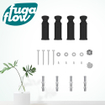 FugaFlow Eccelente Acces Kit de raccordement lot de 4 avec fixation noir SW1123369