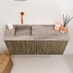 Mondiaz JOYA-DLUX Meuble de toilette 80cm - couleur Dusk - Vasque FAYE position Gauche Sans trou de robinet couleur Oza SW1425978