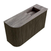 Mondiaz JOYA-DLUX Meuble de salle de bains - 71,6cm - arrondi gauche couleur Shadow - Vasque FAYE position droite Sans trou de robinet couleur Oza SW1425062