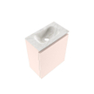 MONDIAZ TURE-DLUX Meuble toilette - 40cm - Rosee - EDEN - vasque Ostra - position centrale - sans trou de robinet SW1104997