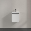 Villeroy & Boch Subway 3.0 meuble sous lavabo - 40x40x30cm - avec 1 porte à ouverture à gauche avec système de fermeture douce et poignée brillante en aluminium panneau de particules Brilliant white SW701602