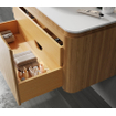 Royal Plaza Terra Badkamermeubelset - 100x47x46cm - keramische wastafel wit glans - 1 wasbak - 1 kraangat - 2 lades - sandwood (licht eiken) SW1441227