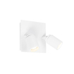 QAZQA Ducha badkamer plafondlamp - 17x17cm - 2 spots - IP44 - vierkant - mat wit SW1187232