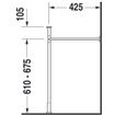 Duravit Vero onderstel voor wastafel 045360/045460 chroom 0305359