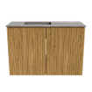 Mondiaz JOYA-DLUX Meuble de toilette 60cm - couleur Chêne - Vasque FAYE position Gauche Sans trou de robinet couleur Oza SW1424077
