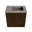 Mondiaz JOYA-DLUX Meuble de toilette 40cm - couleur Walnut - Vasque FAYE position Droite Sans trou de robinet couleur Oza SW1424549