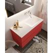 Mondiaz VICA Ensemble de meuble de salle de bain - 100cm - meuble sous-vasque fire - 2 tiroirs - lavabo cloud droite - sans trou de robinet version XL 60cm de haut SW1090769