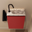 MONDIAZ TURE-DLUX Meuble toilette - 40cm - Fire - EDEN - vasque Glace - position droite - 1 trou de robinet SW1103254