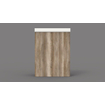 Arcqua Luna Fonteinset 54.3x39.7x21.8cm Canyon Oak met marble fontein met overloop glans wit SW420102