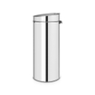 Brabantia Touch Bin Poubelle - 30 litres - seau intérieur en plastique - brilliant steel SW1117548