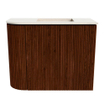 Mondiaz JOYA-DLUX 51.6cm toiletmeubel - ronding links kleur Ruby - Wastafel FAYE positie Rechts Zonder kraangat kleur Meli. SW1425375