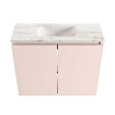 MONDIAZ TURE-DLUX Meuble de toilette 60 cm Rosee. EDEN lavabo Frappe position milieu. Sans trou de robinet. SW1102995
