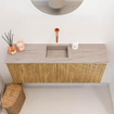 Mondiaz JOYA-DLUX 100cm toiletmeubel - kleur Oak - Wastafel FAYE positie Midden Zonder kraangat kleur Saba. SW1424205
