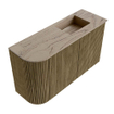 Mondiaz JOYA-DLUX Meuble de salle de bains 71,6cm - arrondi gauche couleur Dusk - Vasque FAYE position droite sans trou de robinet couleur Arena. SW1425769