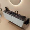 MONDIAZ TURE-DLUX Meuble de toilettes 100 cm Greey. Lavabo EDEN Lava position centrale. Avec 1 trou de robinet. SW1103816