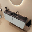 MONDIAZ TURE-DLUX Meuble toilette - 100cm - Greey - EDEN - vasque Lava - position centrale - 1 trou de robinet SW1103816