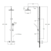Best Design Ore Set de douche 87.5 à 138cm avec robinet et flexible avec douchette et douche pluie inox SW20684