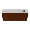 Mondiaz JOYA-DLUX 100cm meuble de salle de bains - couleur Ruby - Vasque FAYE position Droite Sans trou de robinet couleur Glace. SW1423556