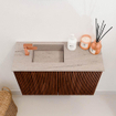 Mondiaz JOYA-DLUX 60cm toiletmeubel - kleur Ruby - Wastafel FAYE positie Links 1 kraangat kleur Saba. SW1425577