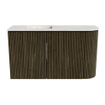 Mondiaz JOYA-DLUX Meuble de salle de bains 71,6cm - arrondi droit couleur Shadow - Vasque FAYE position Gauche 1 trou de robinet couleur Ostra SW1423007
