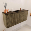 Mondiaz JOYA 90cm meuble de salle de bains - couleur Dusk - Vasque FAYE position Milieu 1 trou de robinet couleur Urban. SW1421684
