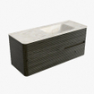 Mondiaz CIRO-DLUX Badkamermeubelset - 120x45x50cm - Solid surface wastafel Ostra - 1 wasbak Rechts - 1 kraangat - 2 lades - Shadow SW1532460