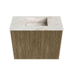Mondiaz JOYA-DLUX 50cm toiletmeubel - kleur Dusk - Wastafel FAYE positie Midden Zonder kraangat kleur Frappe. SW1423063