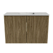 Mondiaz JOYA-DLUX 60cm meuble de toilette - couleur Dusk - Vasque FAYE position Milieu Sans trou de robinet couleur Opalo. SW1423312