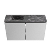 MONDIAZ TURE-DLUX meuble WC 80cm Plata. Lavabo EDEN Lava position gauche. Avec 1 trou de robinet. SW1103973