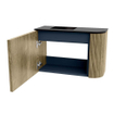 Mondiaz JOYA 61.6cm meuble de salle de bains - arrondi droit couleur Dusk - Vasque FAYE position Gauche Sans trou de robinet couleur Urban. SW1421681
