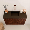 Mondiaz JOYA 60cm meuble de toilette - couleur Ruby - Lavabo FAYE position Milieu Sans trou de robinet couleur Urban SW1421796